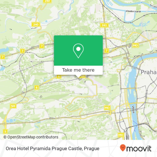Orea Hotel Pyramida Prague Castle map