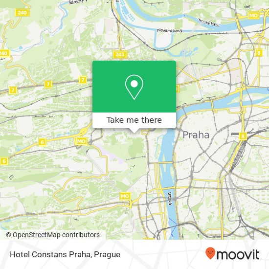 Карта Hotel Constans Praha