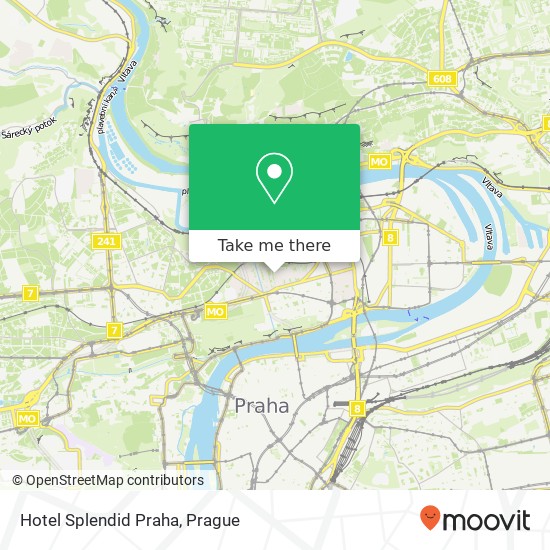 Карта Hotel Splendid Praha