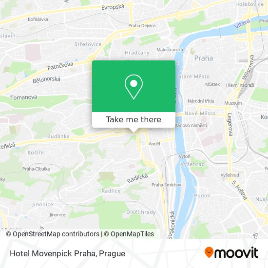 Hotel Movenpick Praha map