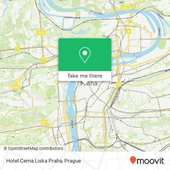 Hotel Cerna Liska Praha map