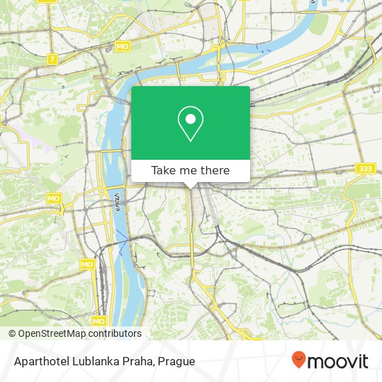 Aparthotel Lublanka Praha map