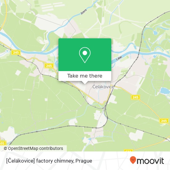 [Čelákovice] factory chimney map