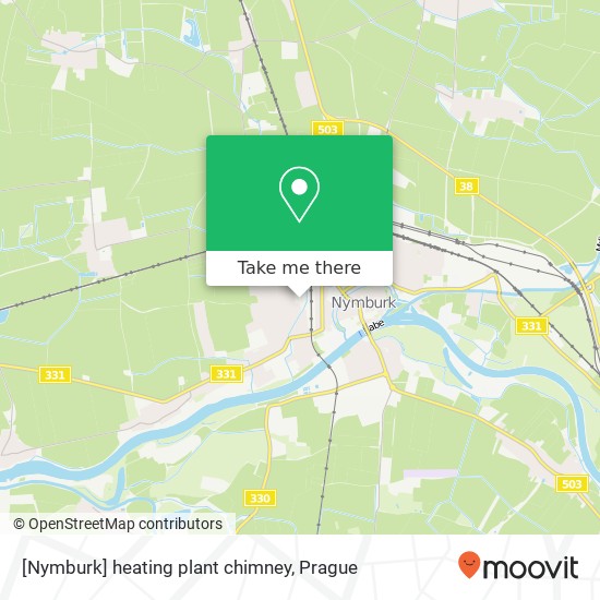 [Nymburk] heating plant chimney map