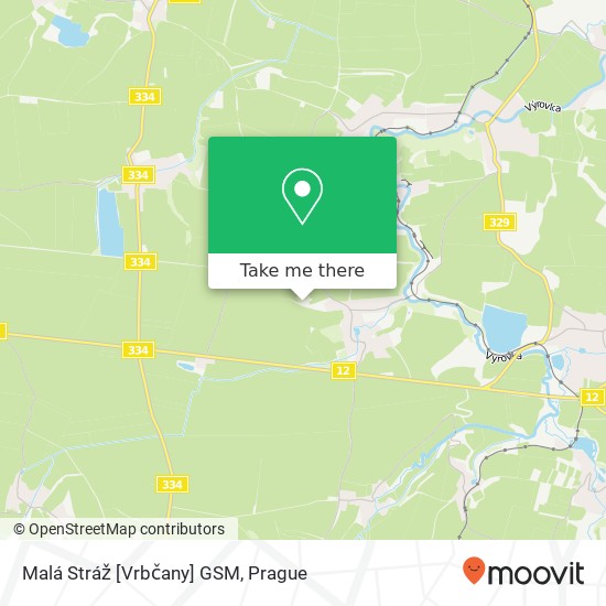 Карта Malá Stráž [Vrbčany] GSM