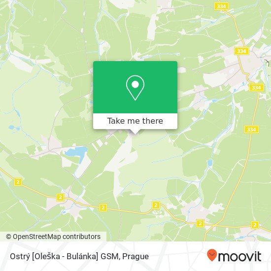 Ostrý [Oleška - Bulánka] GSM map