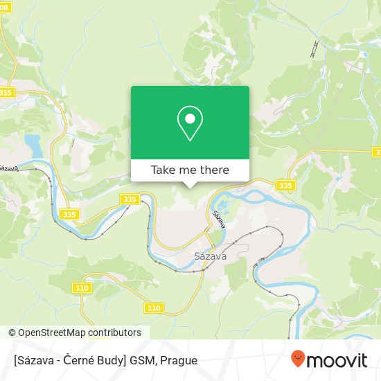 [Sázava - Černé Budy] GSM map