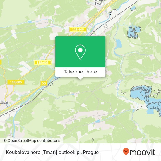 Koukolova hora [Tmaň] outlook p. map