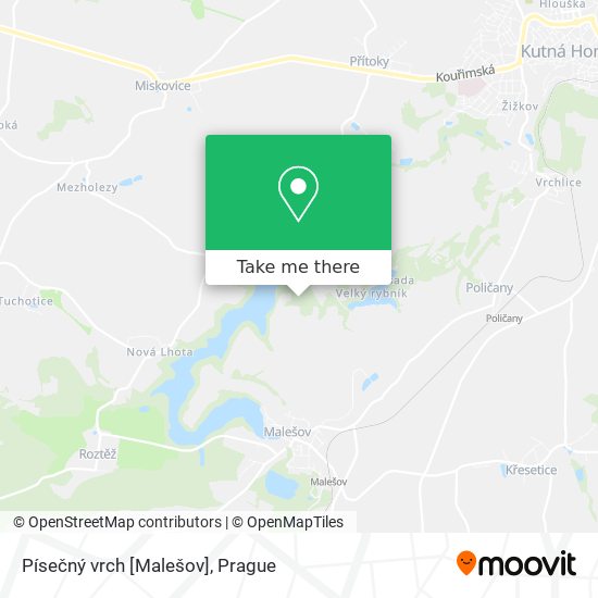 Písečný vrch [Malešov] map