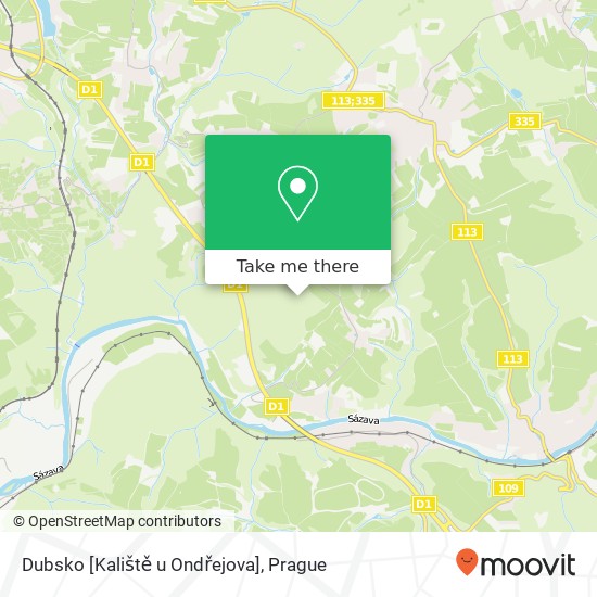 Dubsko [Kaliště u Ondřejova] map