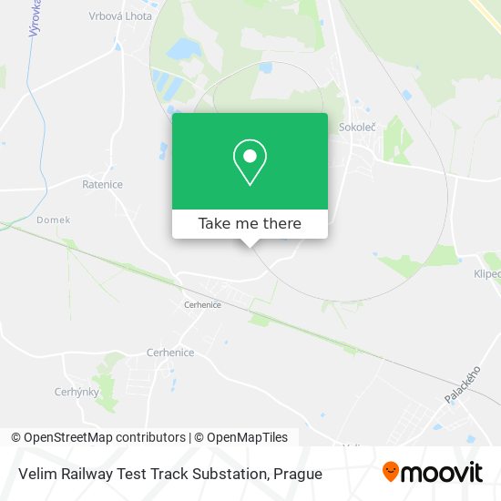 Velim Railway Test Track Substation map