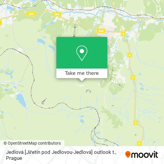 Jedlová [Jiřetín pod Jedlovou-Jedlová] outlook t. map