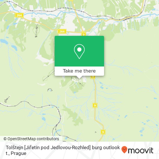 Tolštejn [Jiřetín pod Jedlovou-Rozhled] burg outlook t. map