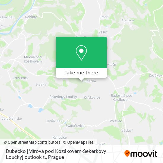 Dubecko [Mírová pod Kozákovem-Sekerkovy Loučky] outlook t. map