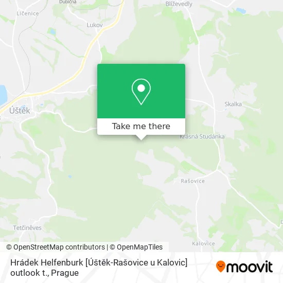 Карта Hrádek Helfenburk [Úštěk-Rašovice u Kalovic] outlook t.