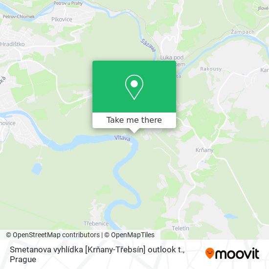 Карта Smetanova vyhlídka [Krňany-Třebsín] outlook t.