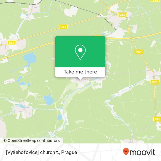 [Vyšehořovice] church t. map