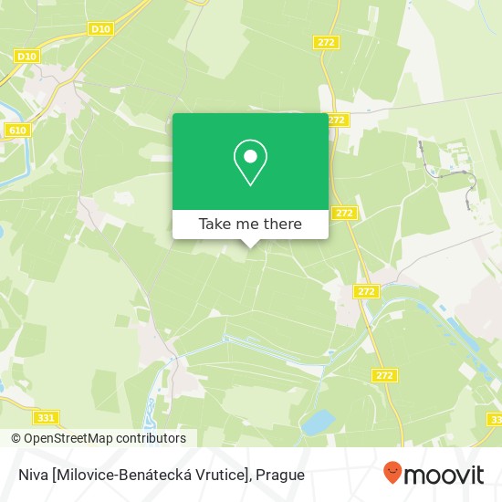 Niva [Milovice-Benátecká Vrutice] map
