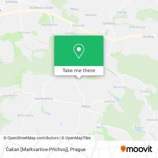 Čakan [Markvartice-Příchvoj] map