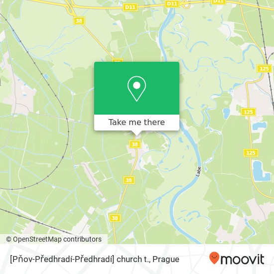 [Pňov-Předhradí-Předhradí] church t. map