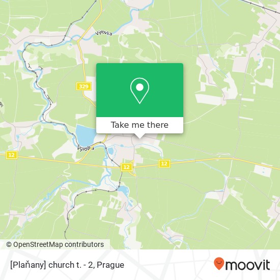 [Plaňany] church t. - 2 map