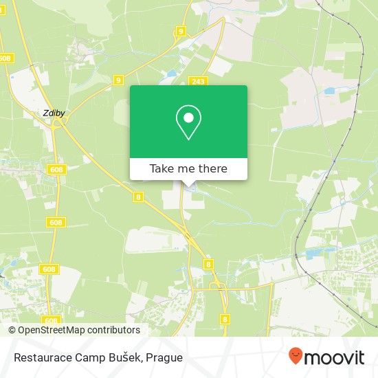 Restaurace Camp Bušek map