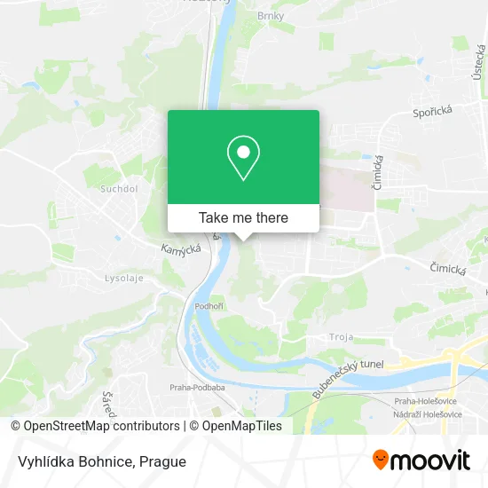 Карта Vyhlídka Bohnice