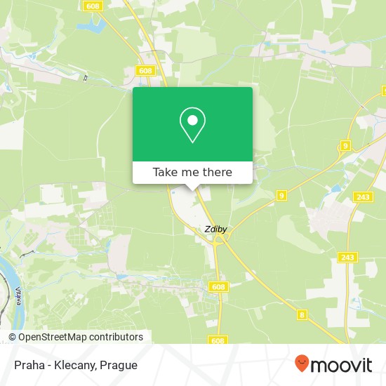 Praha - Klecany map