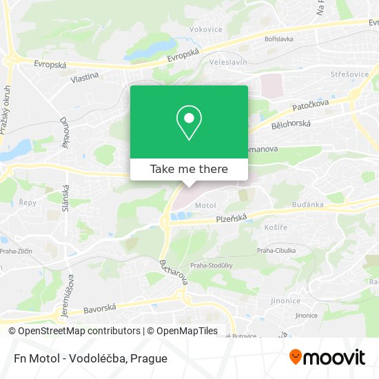 Fn Motol - Vodoléčba map