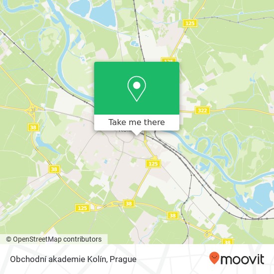 Obchodní akademie Kolín map