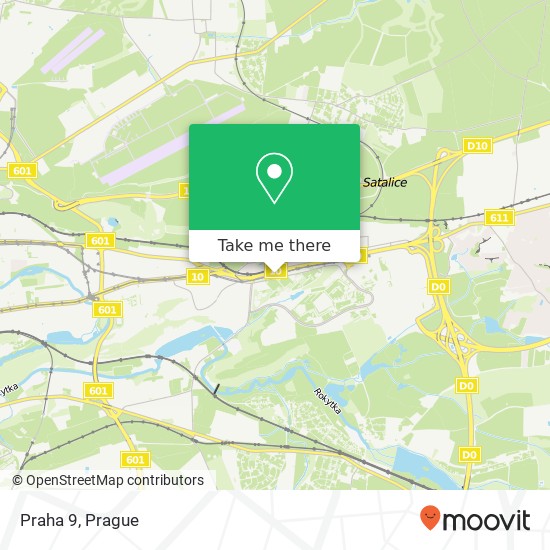 Карта Praha 9