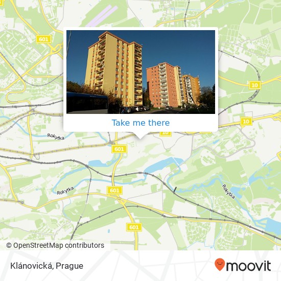 Карта Klánovická