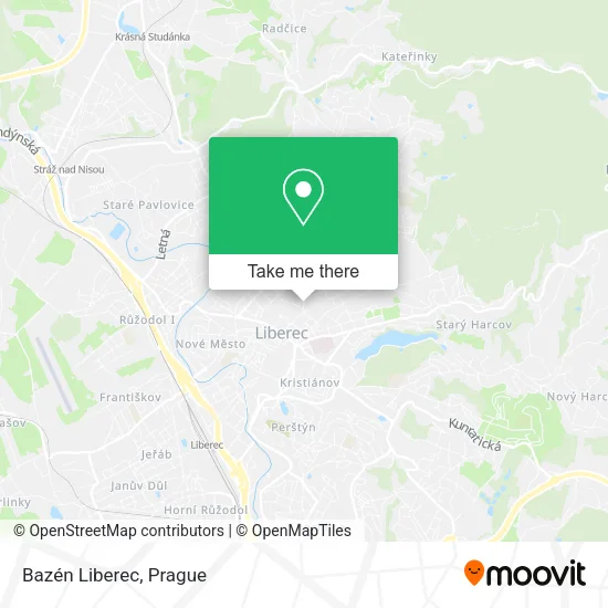 Карта Bazén Liberec