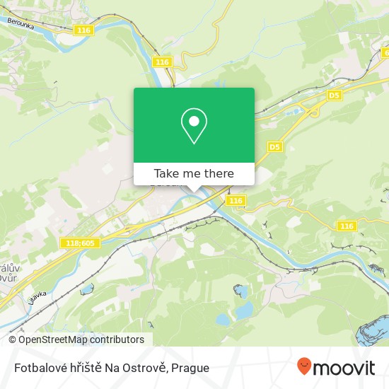 Fotbalové hřiště Na Ostrově map