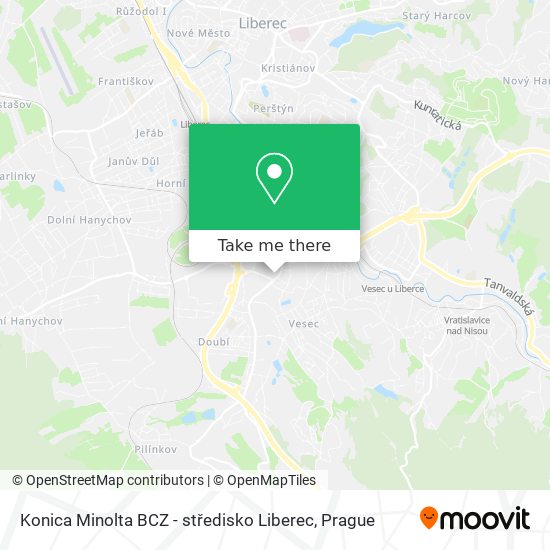 Карта Konica Minolta BCZ - středisko Liberec