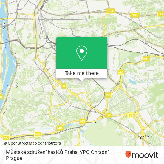 Městské sdružení hasičů Praha, VPO Ohradní map