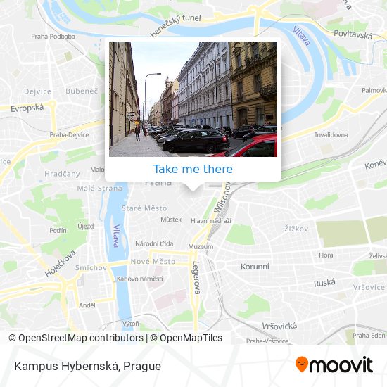 Kampus Hybernská map