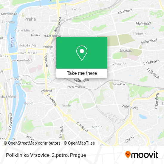 Карта Poliklinika Vrsovice, 2.patro