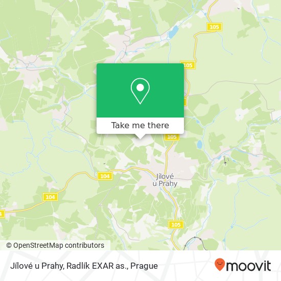 Jílové u Prahy, Radlík EXAR as. map