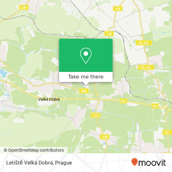 Letiště Velká Dobrá map