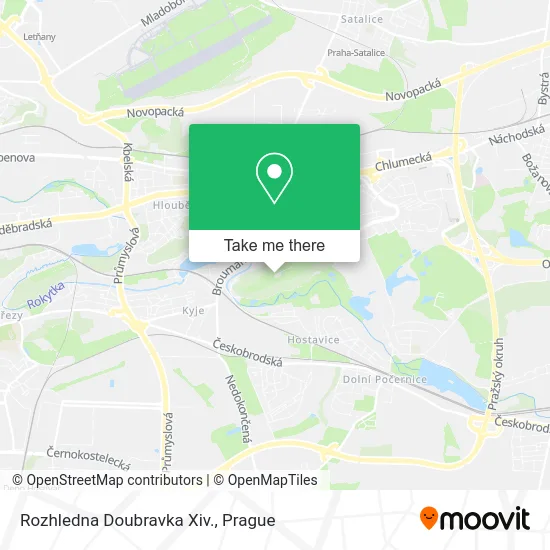 Rozhledna Doubravka Xiv. map