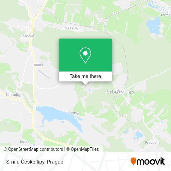 Srní u České lípy map
