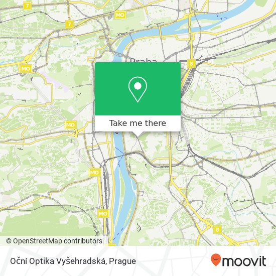 Oční Optika Vyšehradská map