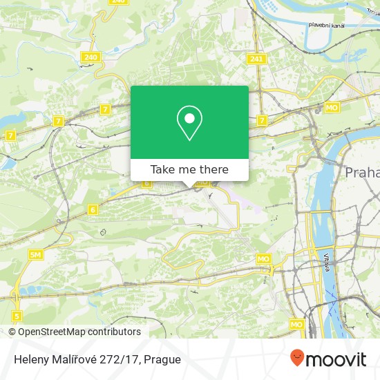Heleny Malířové 272/17 map
