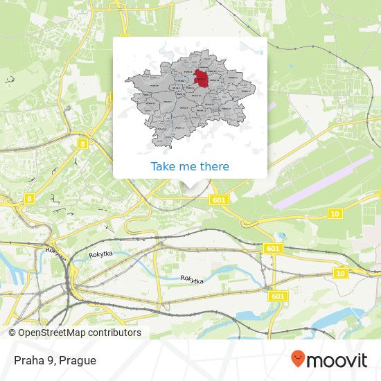 Praha 9 map