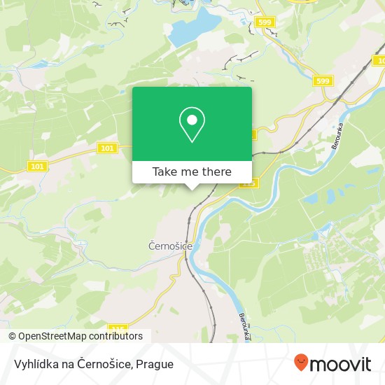 Vyhlídka na Černošice map