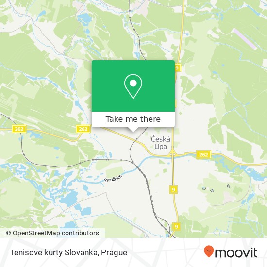 Карта Tenisové kurty Slovanka