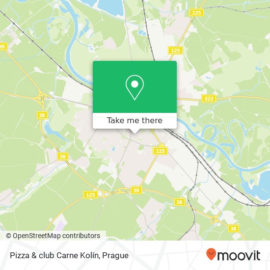 Карта Pizza & club Carne Kolín, Havelcova 271 280 02 Kolín