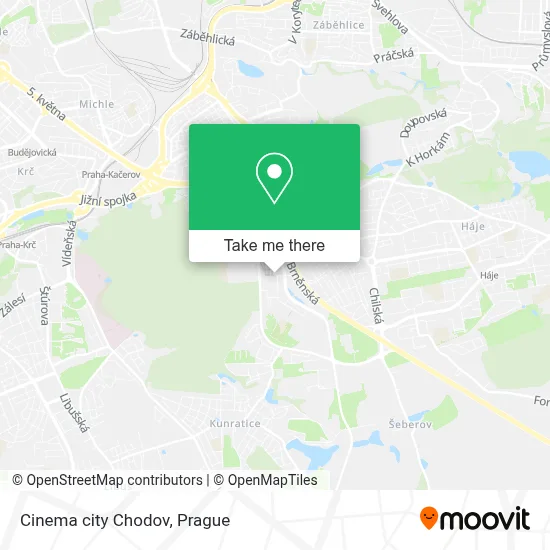 Cinema city Chodov map