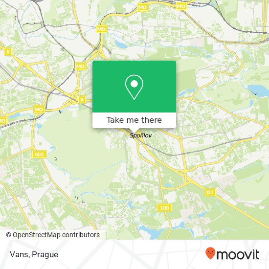 Карта Vans, Roztylská 19 148 00 Praha